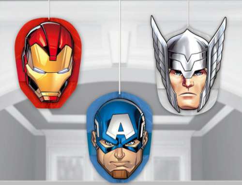 Avengers Hanging Honeycomb Decorations